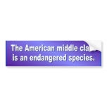 BUMPER american middle class Bumper Stickers