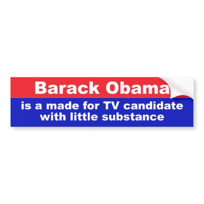 BUMPER barack obama Bumper Sticker by WanderingWomyn