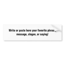 Bumper Sticker
