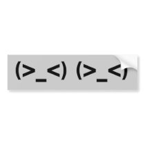 (>_<) (>_<) bumper stickers