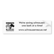 Bumper Sticker bumper stickers by SchnauzerRescue Bumper Sticker bumper stickers