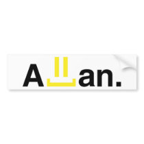 Bumper sticker: allan