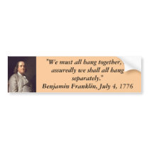 Bumper Sticker : Benjamin Franklin on Revolution