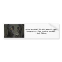 Bumper Sticker - Black Labrador Dog love quote