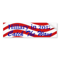 Bumper Sticker Catch the Flag Wave Hillary in 2012