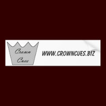 Bumper Sticker - Crown Cues - www.crowncues.biz bumper stickers