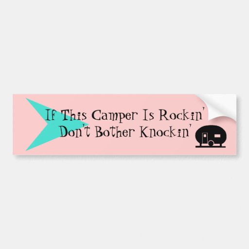 Bumper Sticker Fun Vintage Camper TT Humor