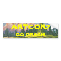 BUMPER STICKER - GO GREEN! bumper stickers by ARTCOR7 BUMPER STICKER - GO GREEN! bumper stickers