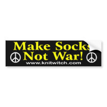 Bumper Sticker - Make socks not war bumper stickers