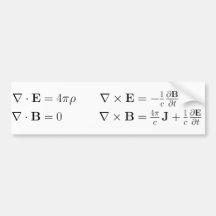 Bumper sticker, Maxwell's equations