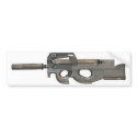 Bumper Sticker - P90 w/Silencer bumper stickers