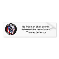 Bumper sticker - Racing for Liberty w/Jefferson
