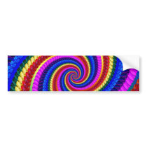 Bumper Sticker - Rainbow Swirl Fractal Pattern