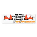 Bumper Sticker: Read Between the Cones bumper stickers