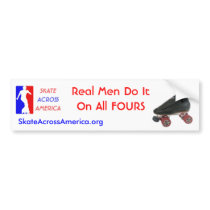 Bumper Sticker - Real Men Do It On All FOURS bumper stickers