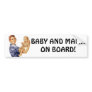 Bumper Sticker Rivet Gal.. BABY AND MAMA ON BOARD!