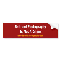 Bumper Sticker - RR Photography Is Not A Crime