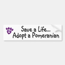 Bumper Sticker - Save A Pomeranian