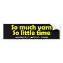 Bumper Sticker - So much Yarn bumper stickers