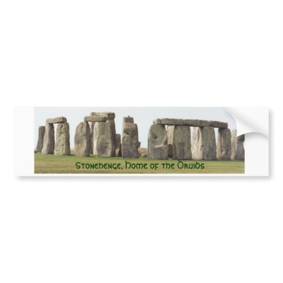 Bumper Sticker- Stonehenge, Home of the Druids by thomglace