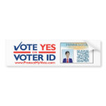 Bumper Sticker - Vote YES on Voter ID bumper stickers