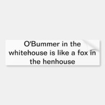 Bumper sticker with political humor