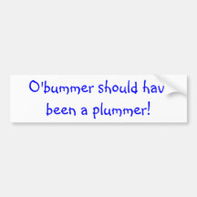 Bumper sticker with political statement