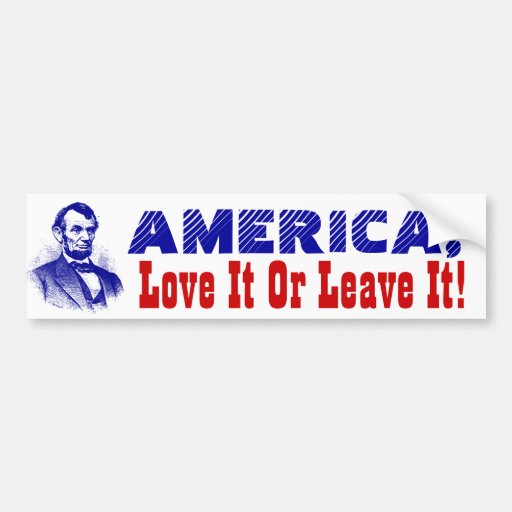 Bumper Stickers Flag America Love it or Leave it Zazzle
