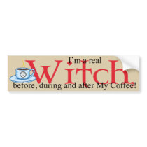 bumpersticker Coffee Witch by johnpryor2000 bumpersticker Coffee Witch
