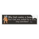 bumpersticker My God on Blk