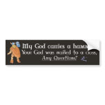 bumpersticker My God on Blk