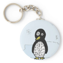 Bumpy Brains Penguin Keychains