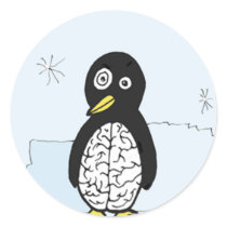 Bumpy Brains Penguin stickers
