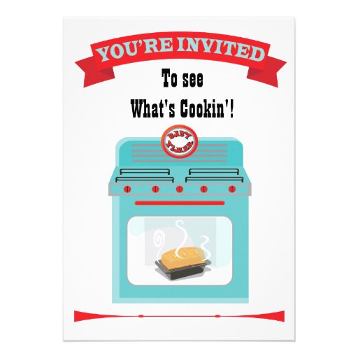 "Bun in the oven" Baby Shower Invitations