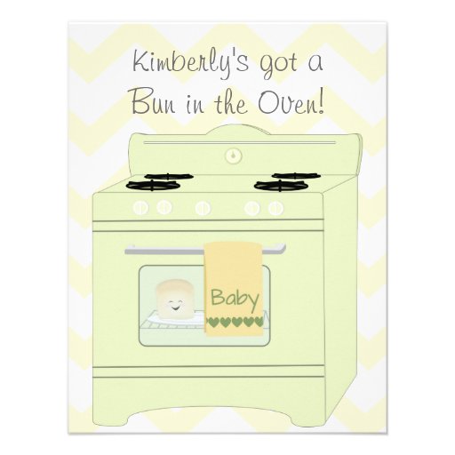 Bun in the Oven Gender Neutral Personalized Announcement