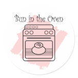 Bun in the Oven Round Stickers