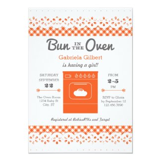 Bun In The Oven Unisex Baby Shower Invitation