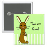Bunbun - Cute Rabbit Pinback Button