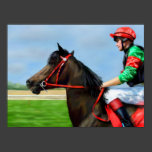 Bunbury Red - Race Horse art Print