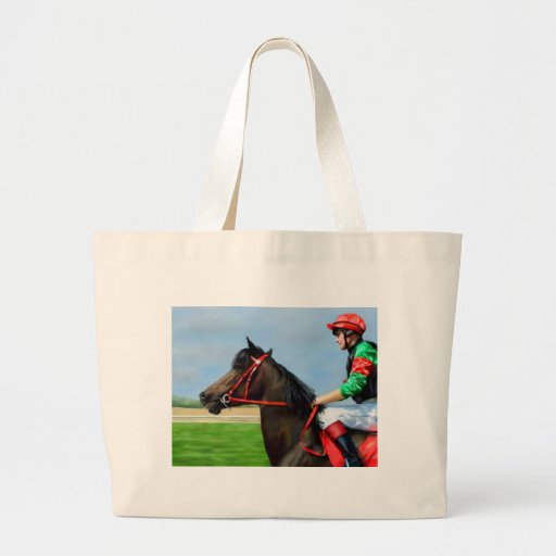 Bunbury Red - Racehorse Art Canvas Bags