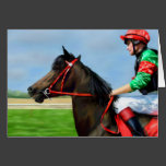 Bunbury Red - Racehorse Art Greeting Card