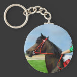 Bunbury Red - Racehorse Art Key Chain