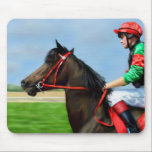 Bunbury Red - Racehorse Art Mousepad