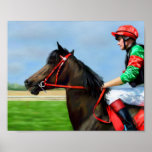 Bunbury Red - Racehorse poster