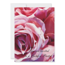 Bunch of Bright Pink Roses Custom Announcement