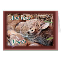 Bunch of Bunnies-any occasion-customize Greeting Cards