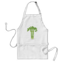 Bunch of celery illustration apron