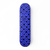 Bunch of Sad Faces (blue) (black bg) - Skateboard