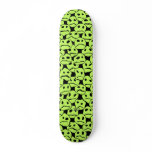 Bunch of Sad Faces (green) (black bg) - Skateboard
