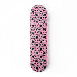 Bunch of Sad Faces (pink) (black bg) - Skateboard